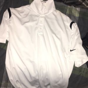 White Nike polo